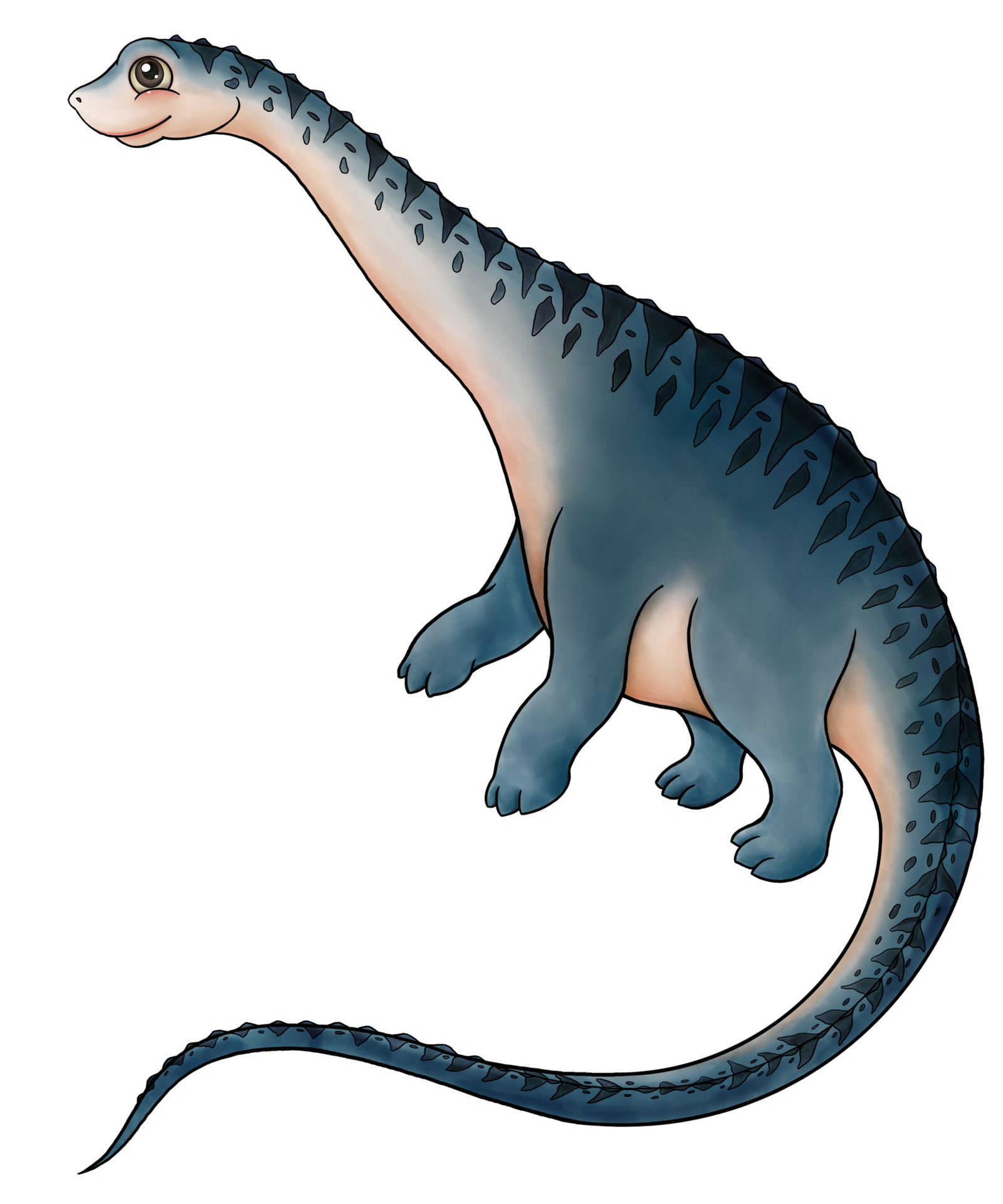 Free Argentinosaurus Dinosaur is Illustrated as a Cartoon Character for