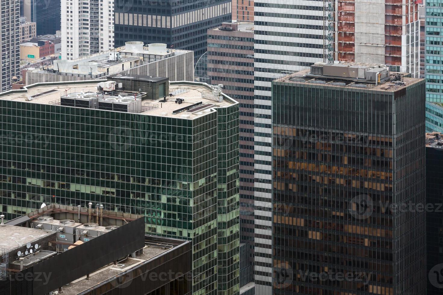 Aerial view of Manhattan roofs photo