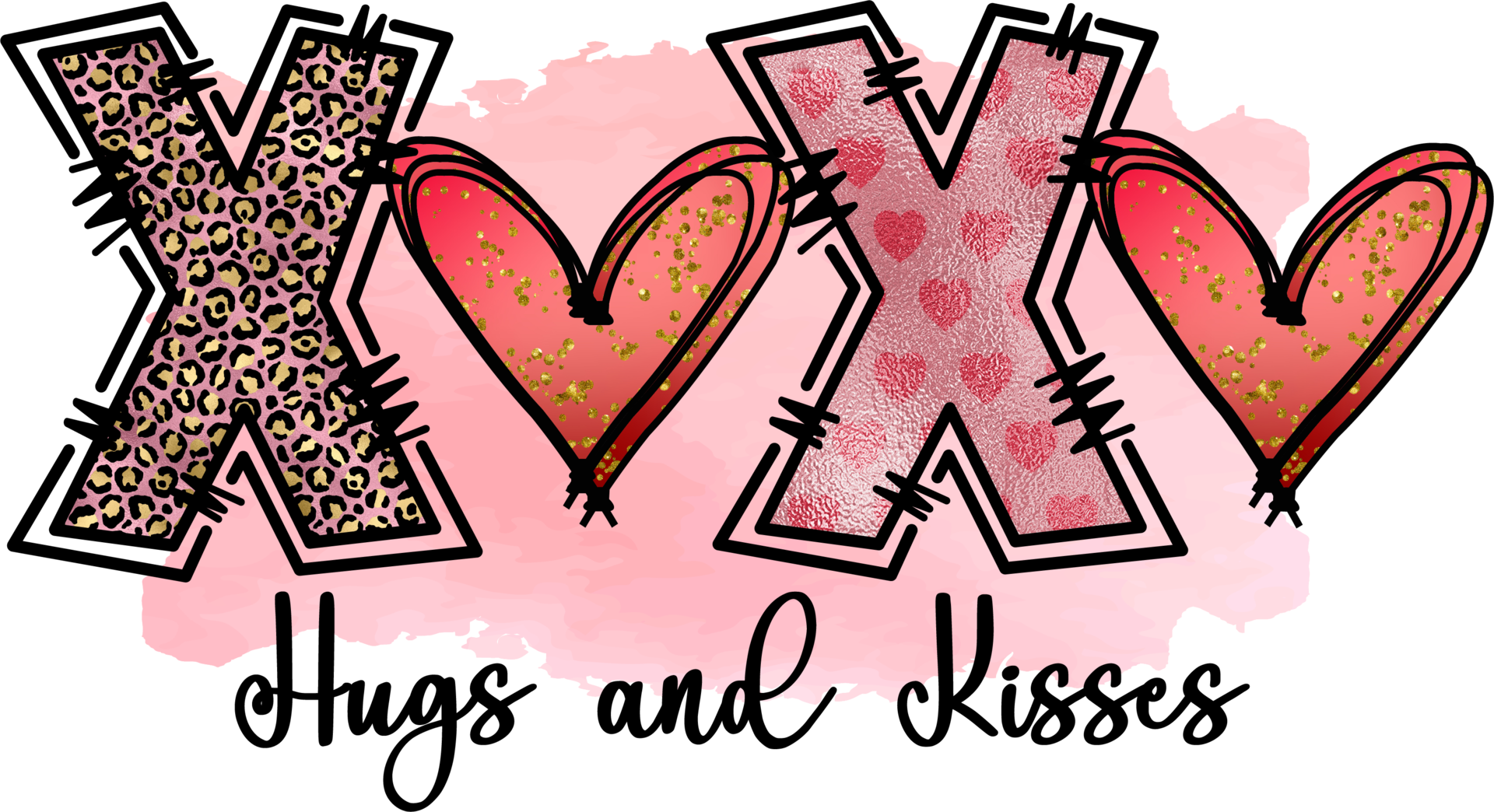 Xo Xo Hugs And Kisses Valentines Day Sublimation Design Perfect On T Shirts Mugs Signs Cards