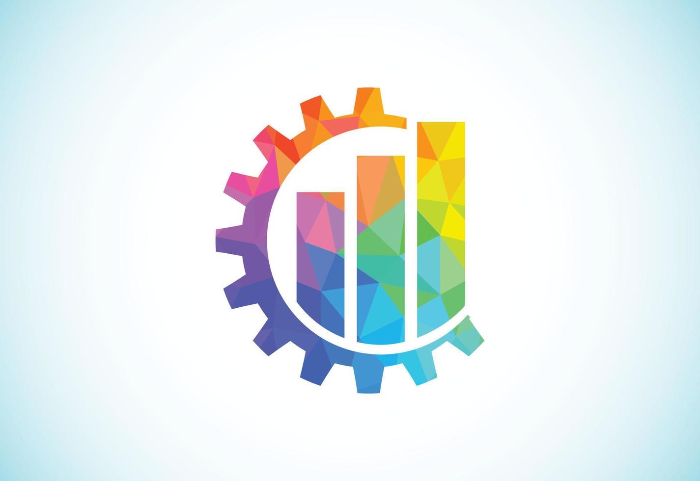 Finance and accounting logo low poly art style design vector template, Business finance logo