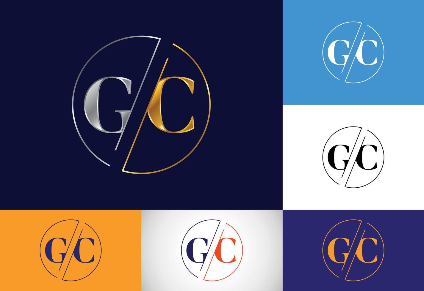 vector de diseño de logotipo gc de letra inicial. símbolo del alfabeto gráfico para la identidad empresarial corporativa