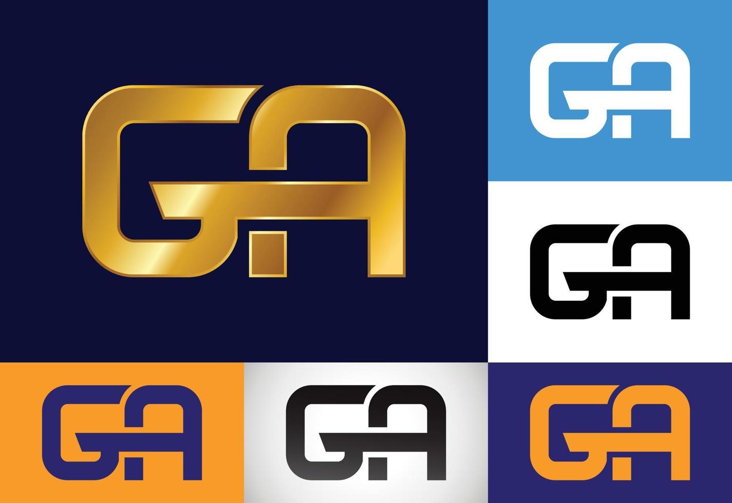 Initial Letter G A Logo Design Vector. Graphic Alphabet Symbol For Corporate Business Identity vector