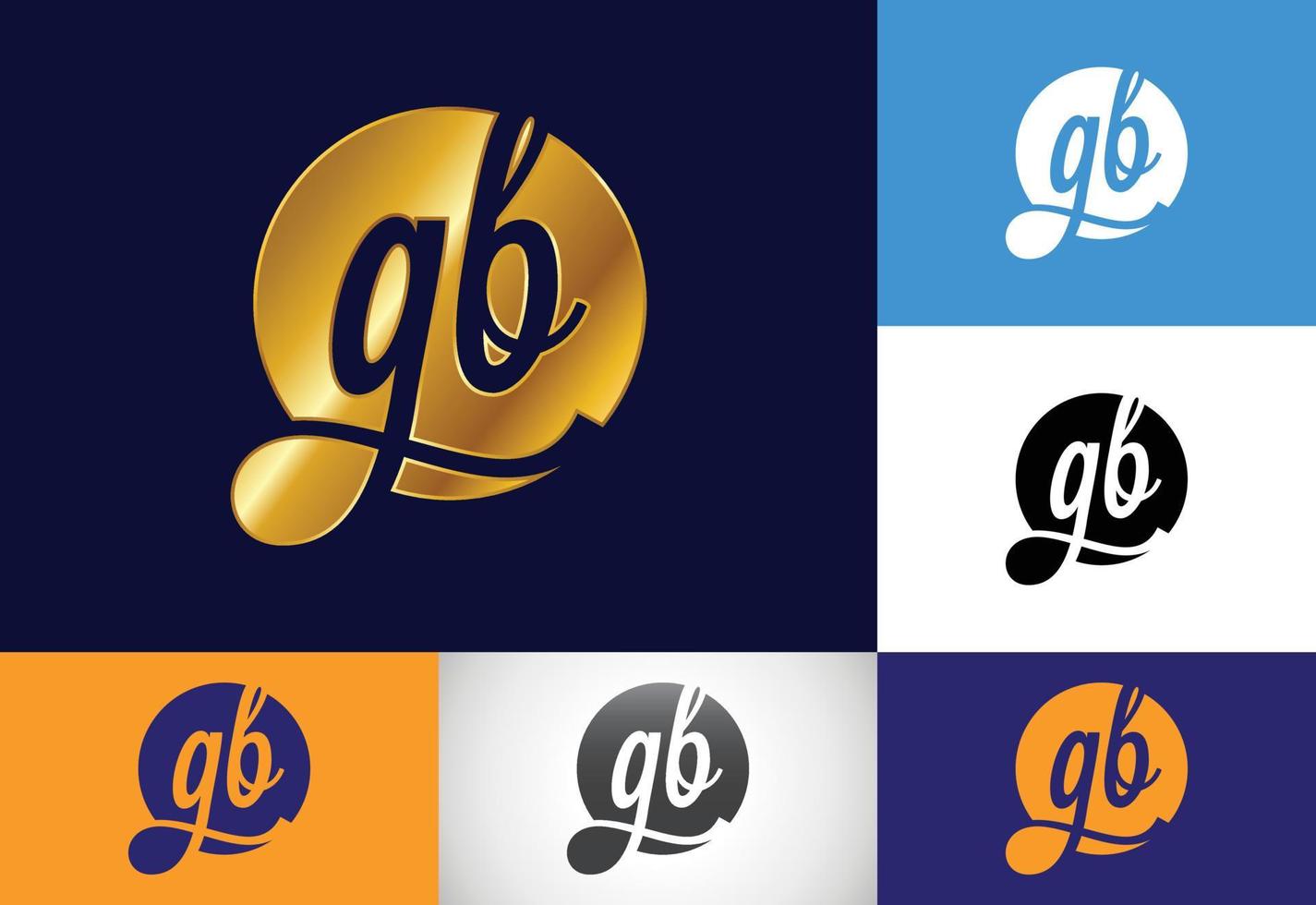 vector de diseño de logotipo de letra inicial gb. símbolo del alfabeto gráfico para la identidad empresarial corporativa