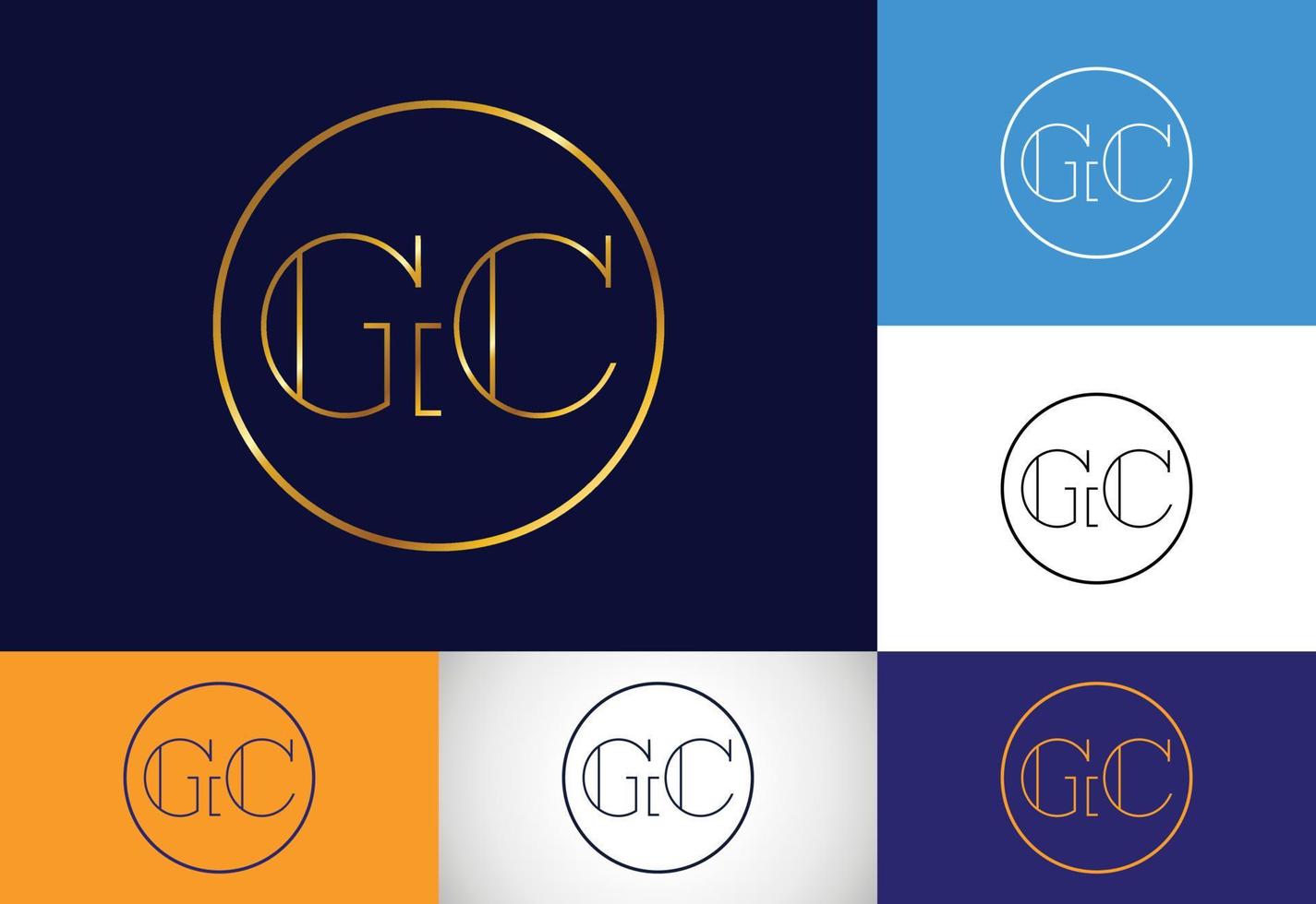 vector de diseño de logotipo gc de letra inicial. símbolo del alfabeto gráfico para la identidad empresarial corporativa