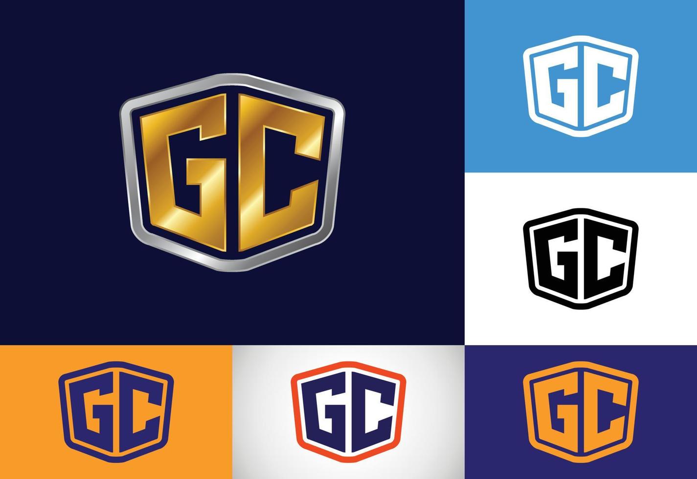 Initial Letter G C Logo Design Vector. Graphic Alphabet Symbol For Corporate Business Identity vector