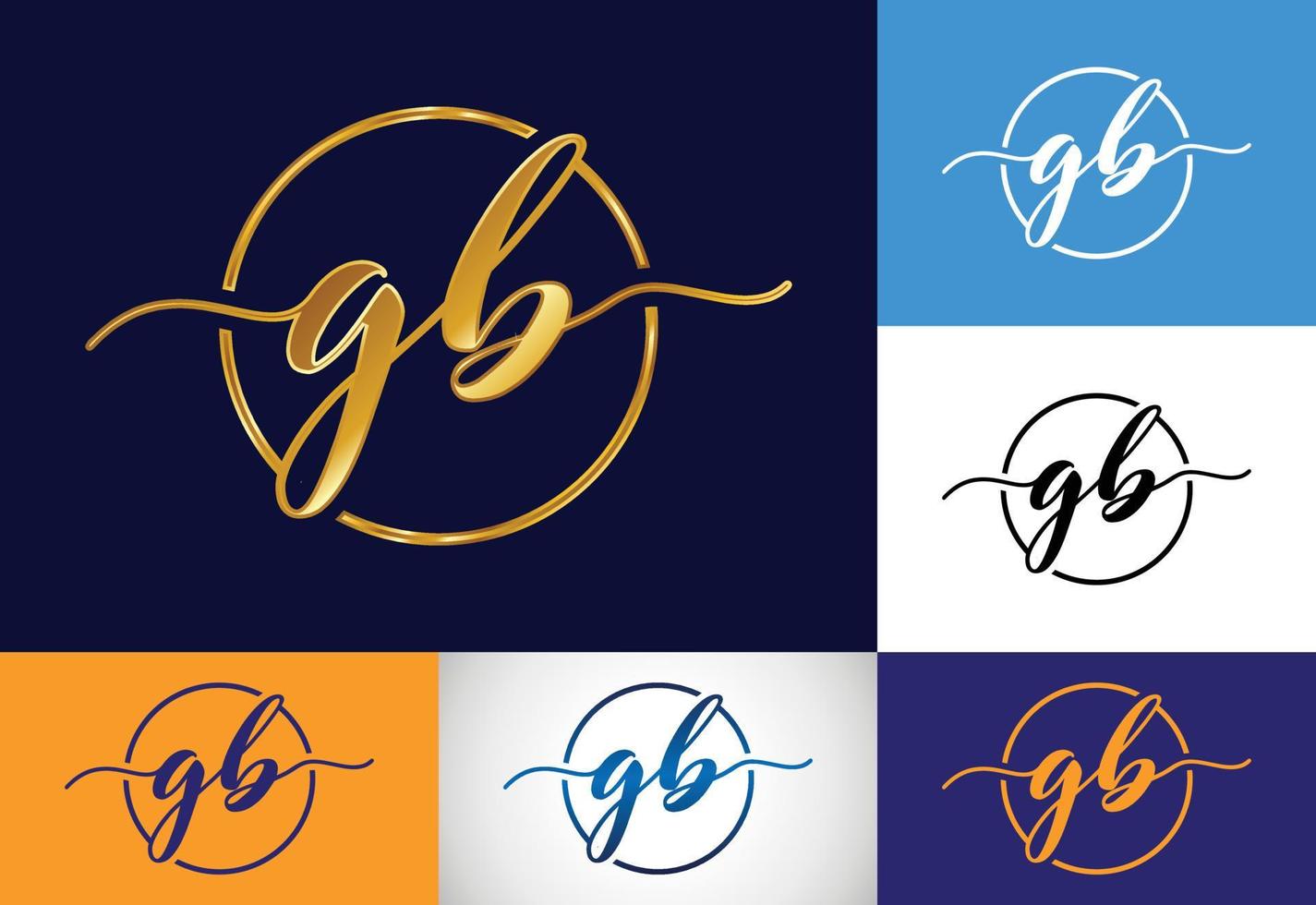 Initial Letter G B Logo Design Vector. Graphic Alphabet Symbol For Corporate Business Identity vector