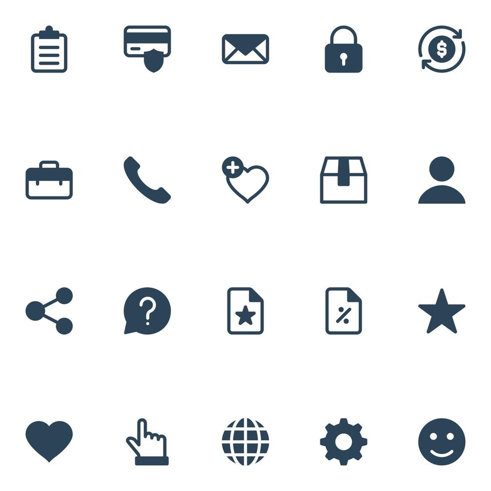 Glyph icons for e-Commerce. vector