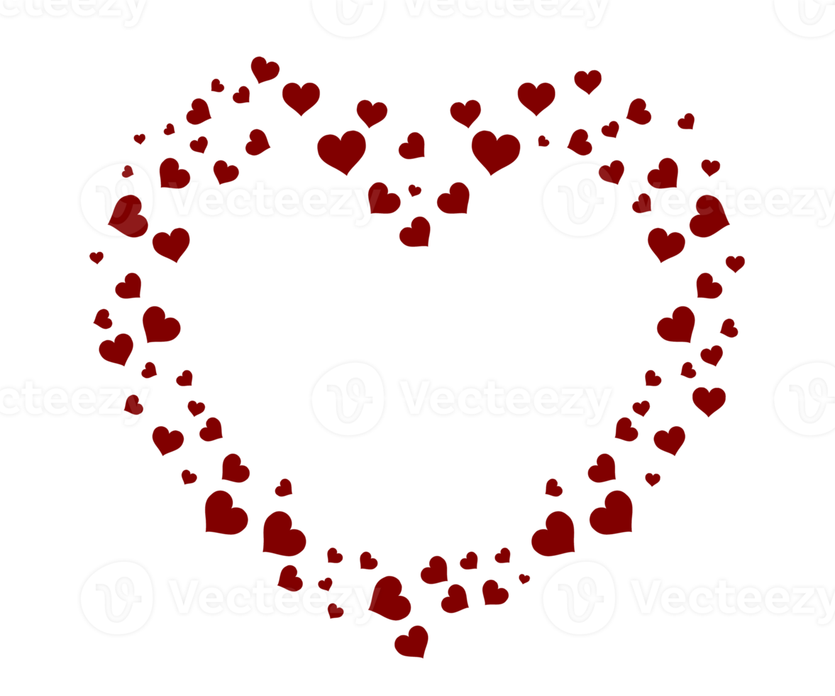 heart red Isolated on transparent background PNG file