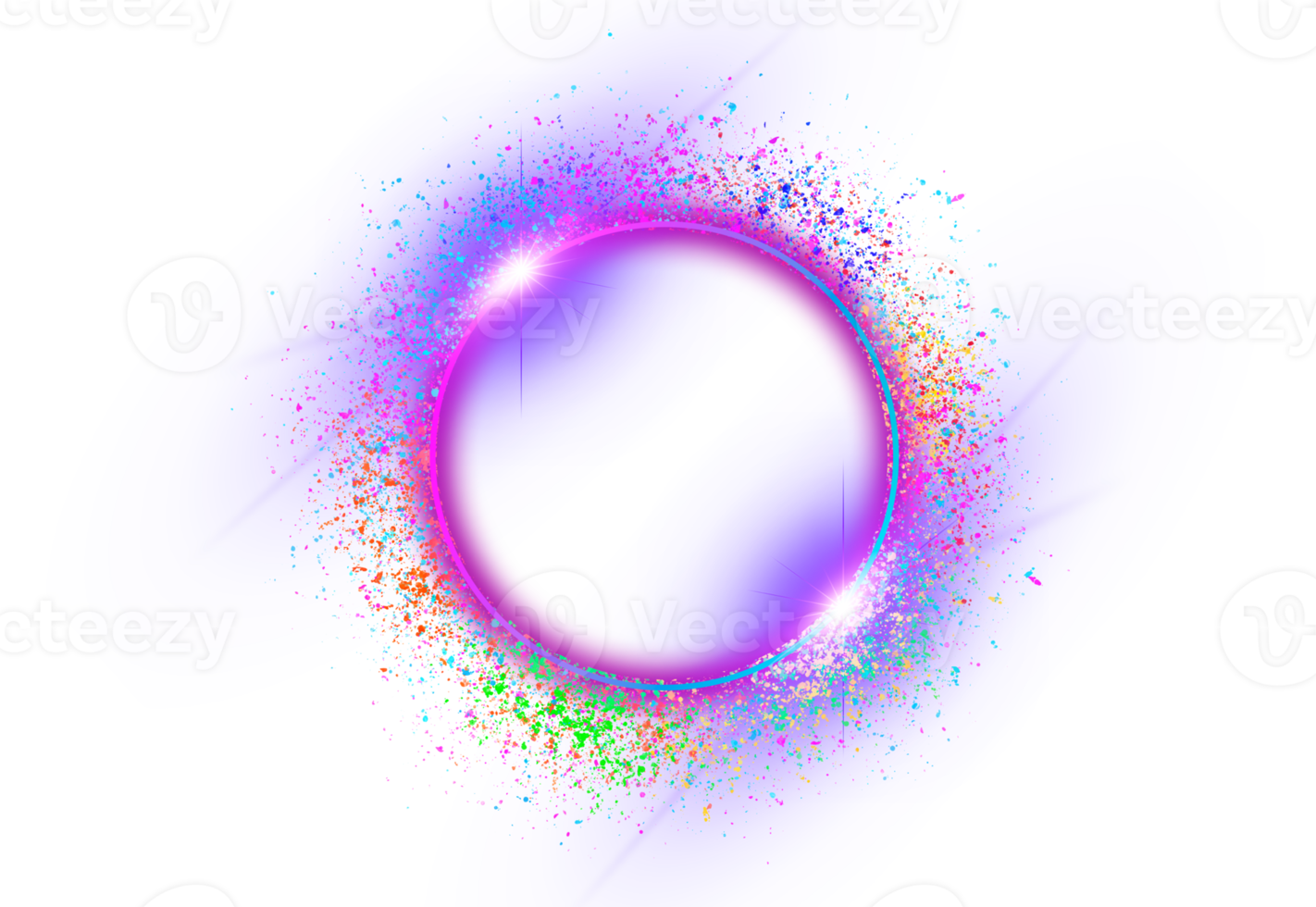 bunter kreisrahmen kreislichtrahmen auf transparentem hintergrund png datei