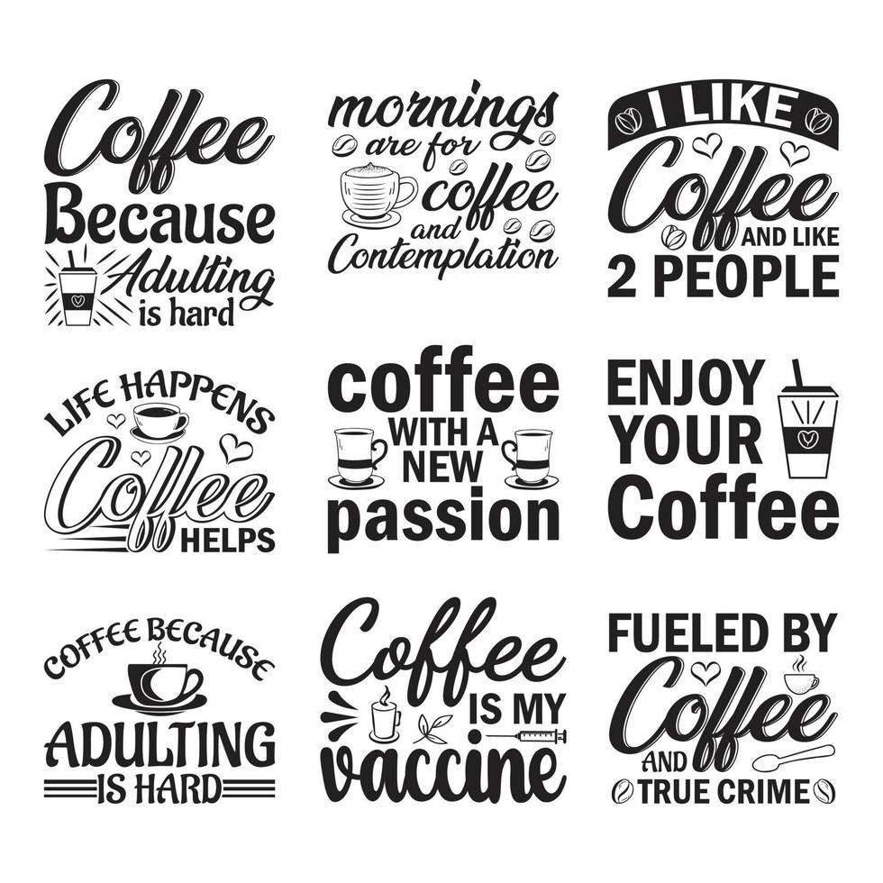 Coffee Vector T-shirt Design.