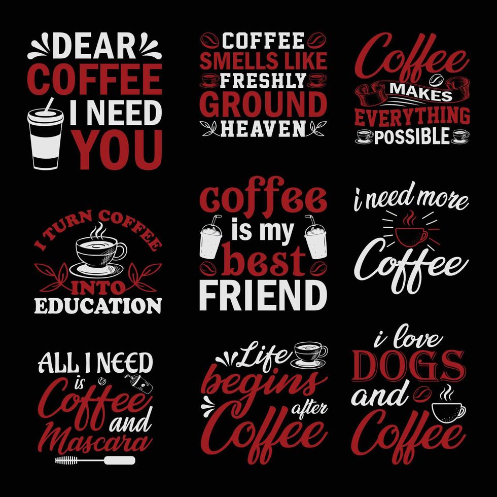 Coffee Vector T-shirt Design.