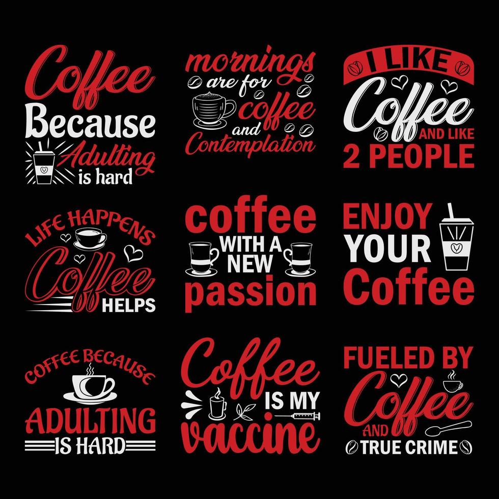 diseño de camisetas vectoriales de café. vector