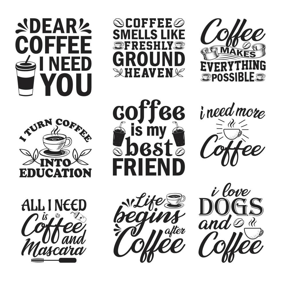 diseño de camisetas vectoriales de café. vector