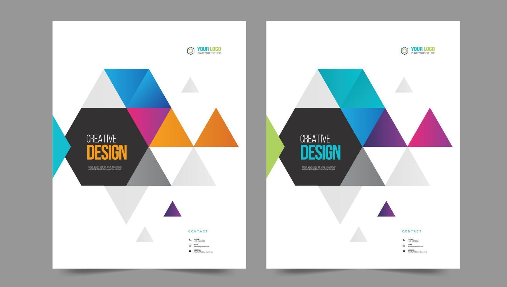 Cover template flyer design vector background