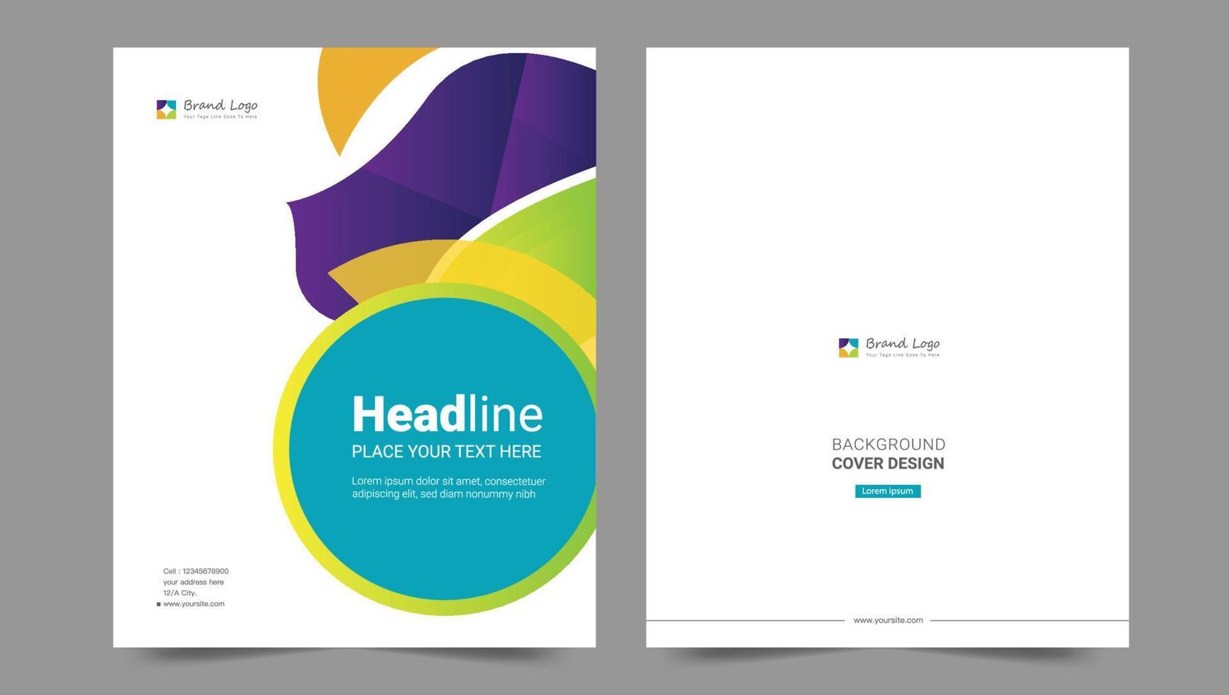 Cover template flyer design vector background