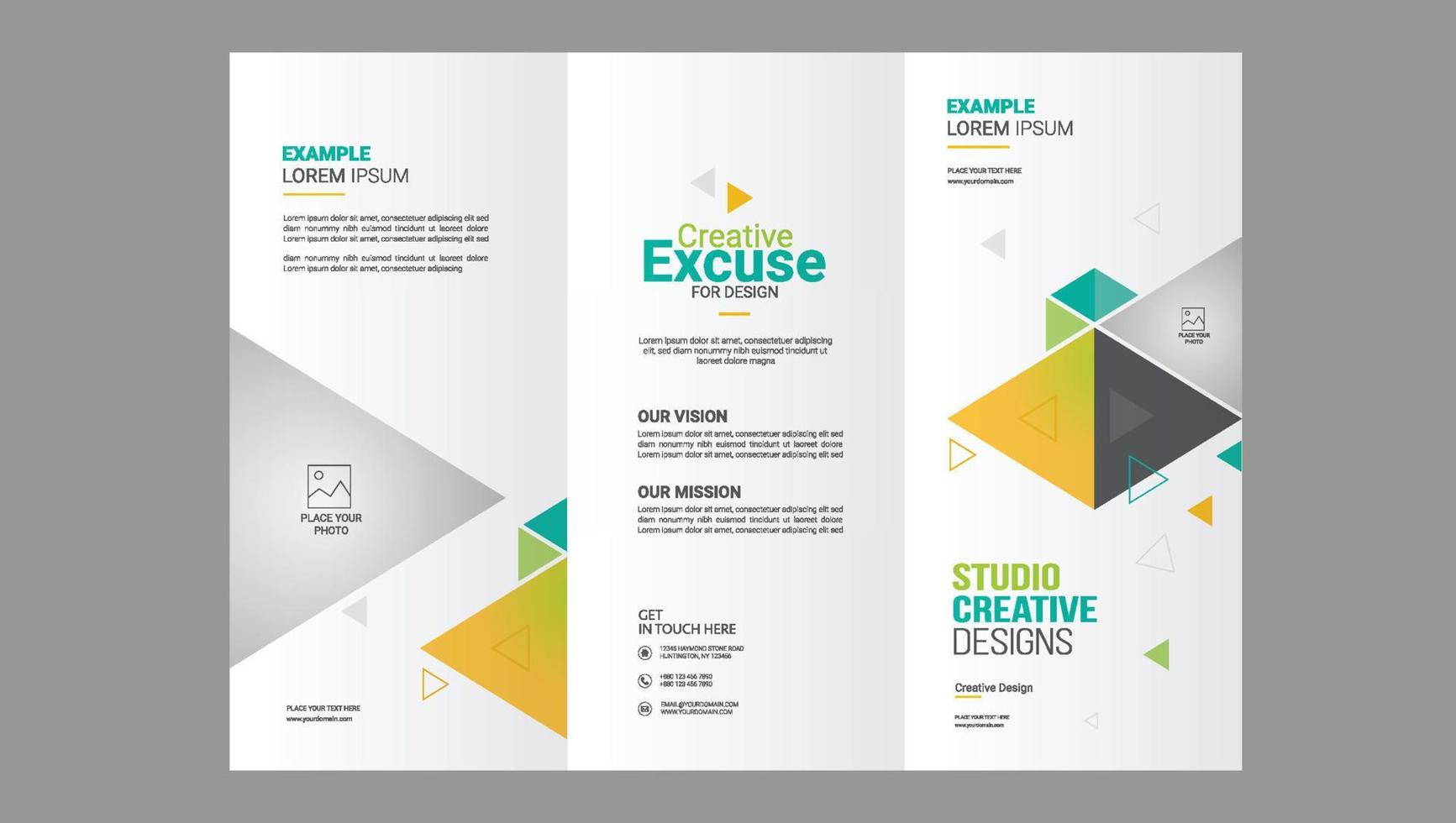 Simple Trifold Brochure Layout vector