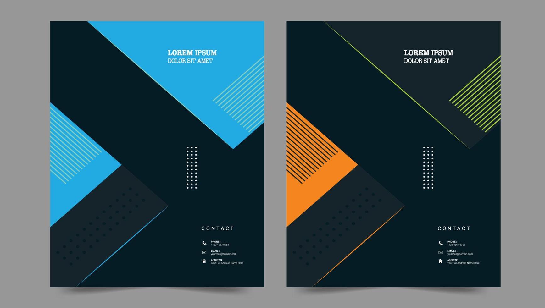 Cover template flyer design vector background
