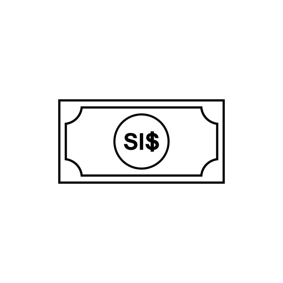 moneda de las islas salomón, dólar de las islas salomón, signo sbd. ilustración vectorial vector