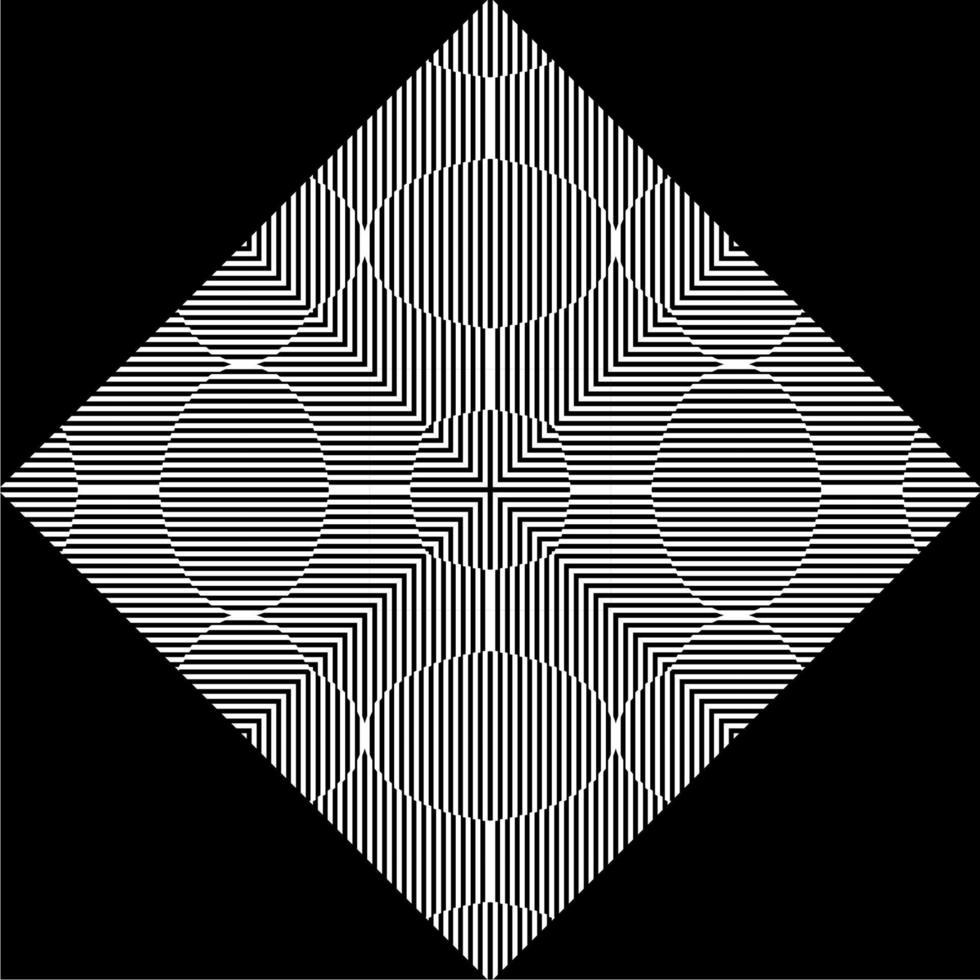 Stripes Lines Motifs Pattern. Optical Illusion Decoration for Interior, Exterior, Carpet, Textile, Garment, Cloth, Silk, Tile, Plastic, Paper, Wrapping, Wallpaper, Pillow, Sofa, or Background. Vector