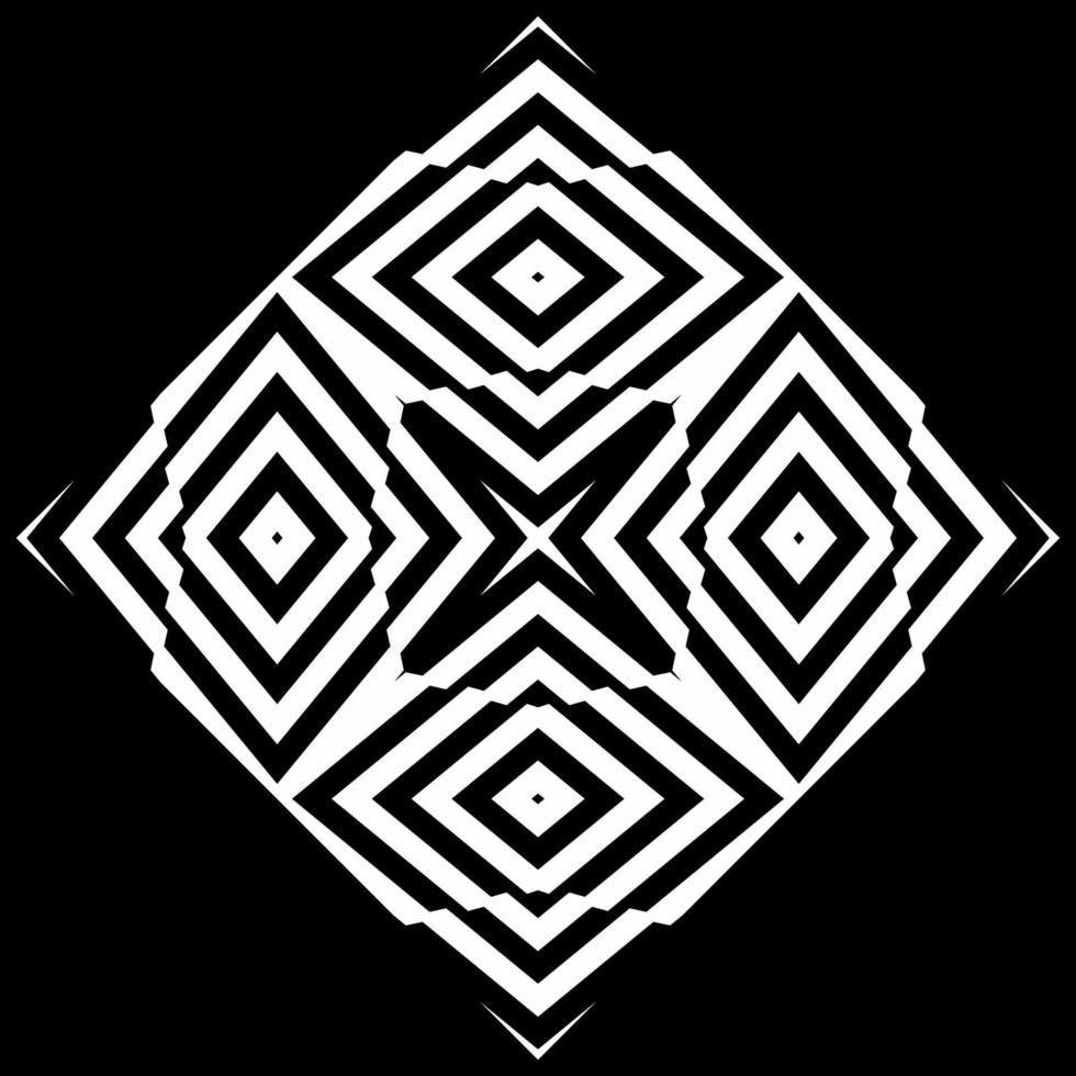 Stripes Lines Motifs Pattern. Optical Illusion Decoration for Interior, Exterior, Carpet, Textile, Garment, Cloth, Silk, Tile, Plastic, Paper, Wrapping, Wallpaper, Pillow, Sofa, or Background. Vector