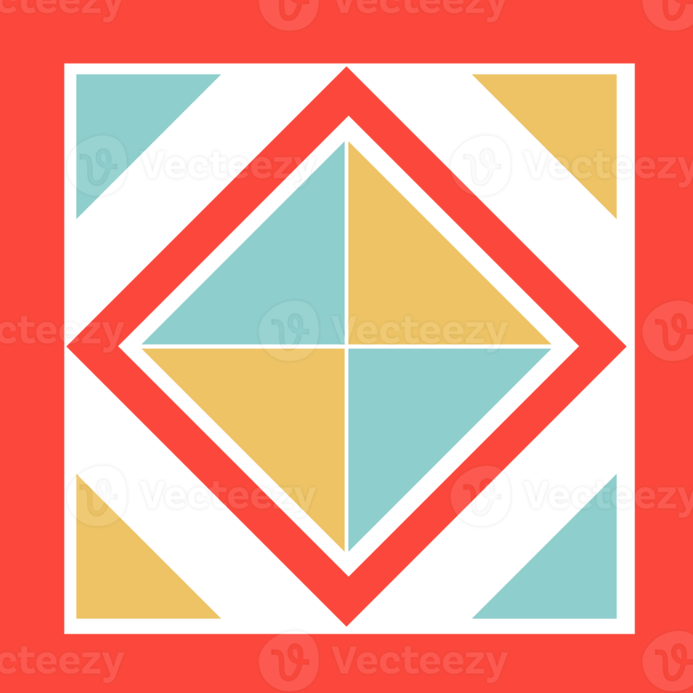 Geometrical abstract pattern design element png