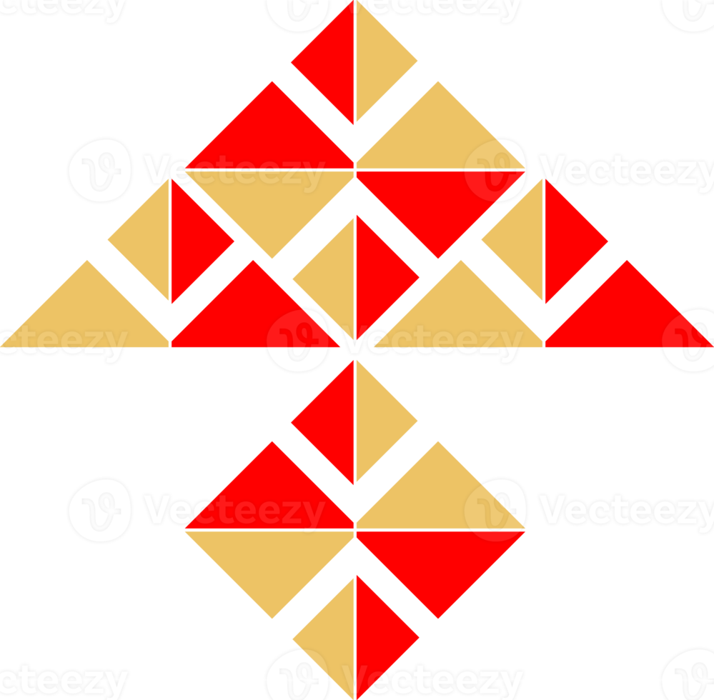 Geometrical abstract pattern design element png