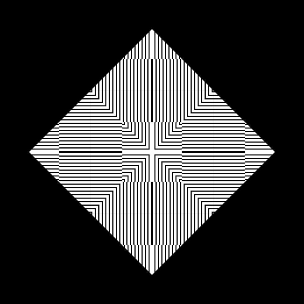 Optical Lines Motif Pattern. Contemporary Decoration for Interior, Exterior, Carpet, Textile, Garment, Cloth, Silk, Tile, Plastic, Paper, Wrapping, Wallpaper, Pillow, Sofa, Background, Ect. Vector