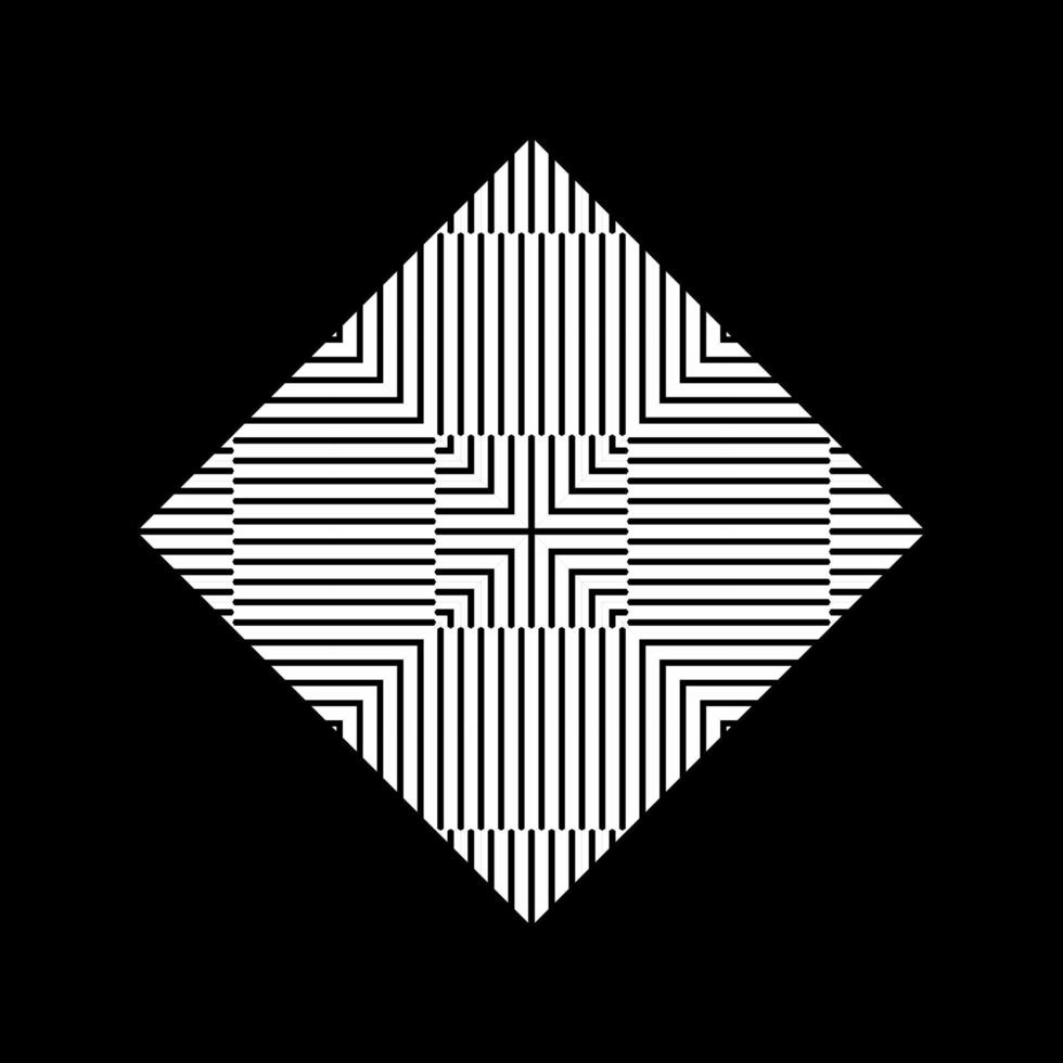 Optical Lines Motif Pattern. Contemporary Decoration for Interior, Exterior, Carpet, Textile, Garment, Cloth, Silk, Tile, Plastic, Paper, Wrapping, Wallpaper, Pillow, Sofa, Background, Ect. Vector