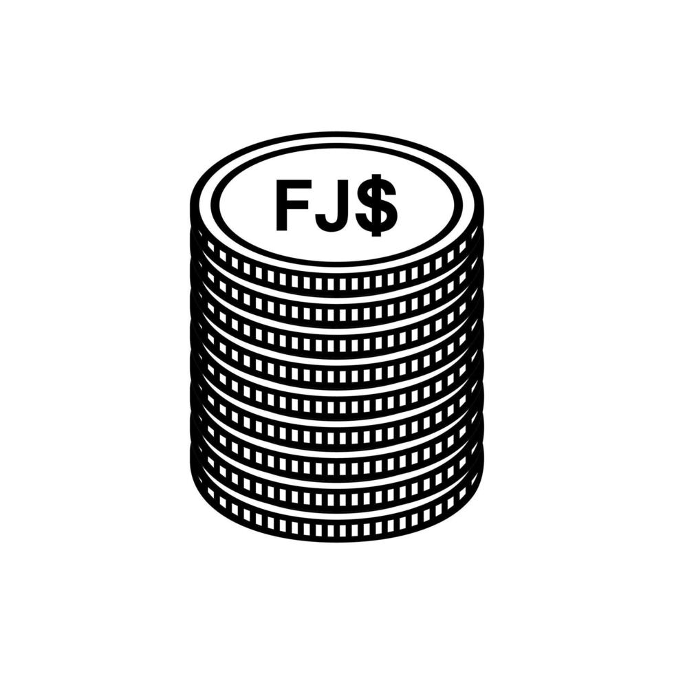 Fiji Currency, Fijian Dollar, FJD Sign. Vector Illustration