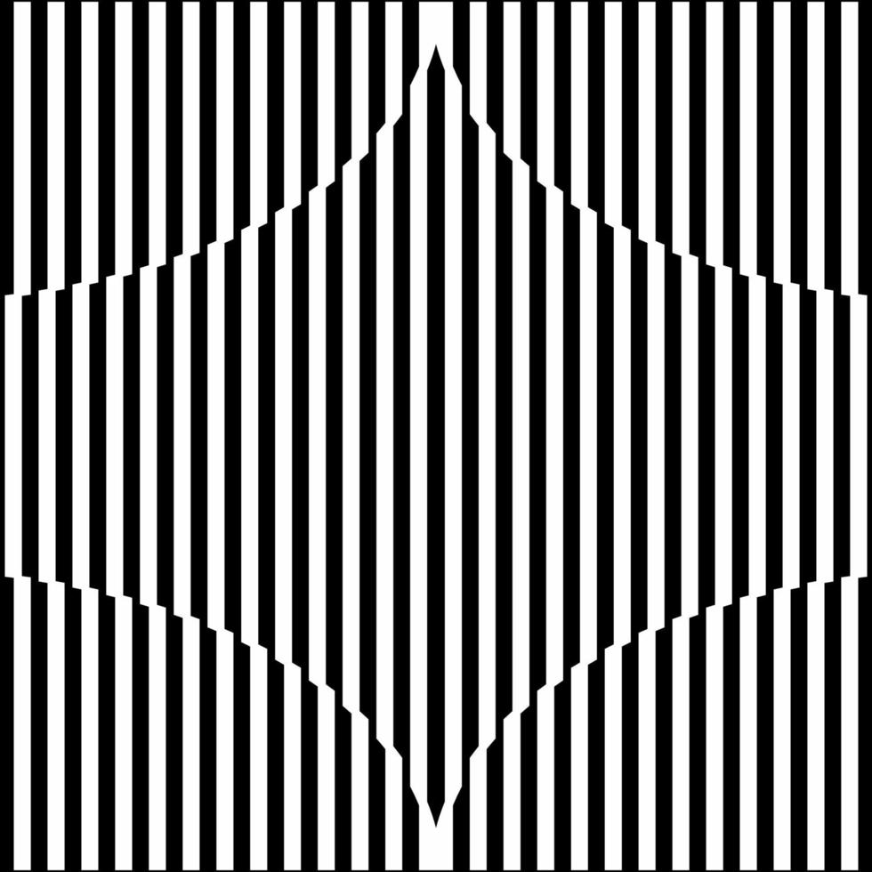 Stripes Lines Motifs Pattern. Optical Illusion Decoration for Interior, Exterior, Carpet, Textile, Garment, Cloth, Silk, Tile, Plastic, Paper, Wrapping, Wallpaper, Pillow, Sofa, or Background. Vector