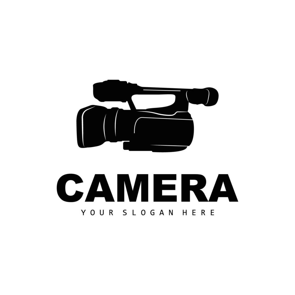 logotipo de cámara, diseño de camarógrafo, cámara de estudio y vector de fotógrafo, icono de plantilla