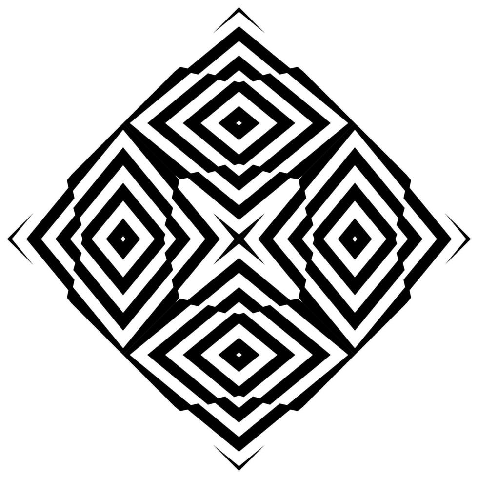 Stripes Lines Motifs Pattern. Optical Illusion Decoration for Interior, Exterior, Carpet, Textile, Garment, Cloth, Silk, Tile, Plastic, Paper, Wrapping, Wallpaper, Pillow, Sofa, or Background. Vector