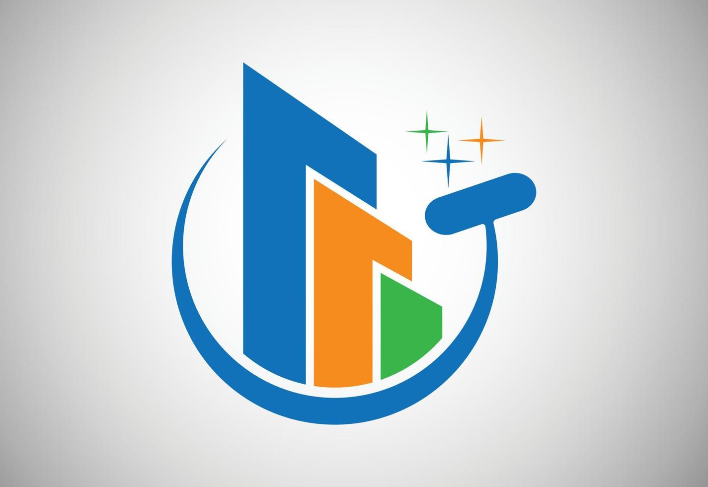 Clean service logo design, Vector design concept