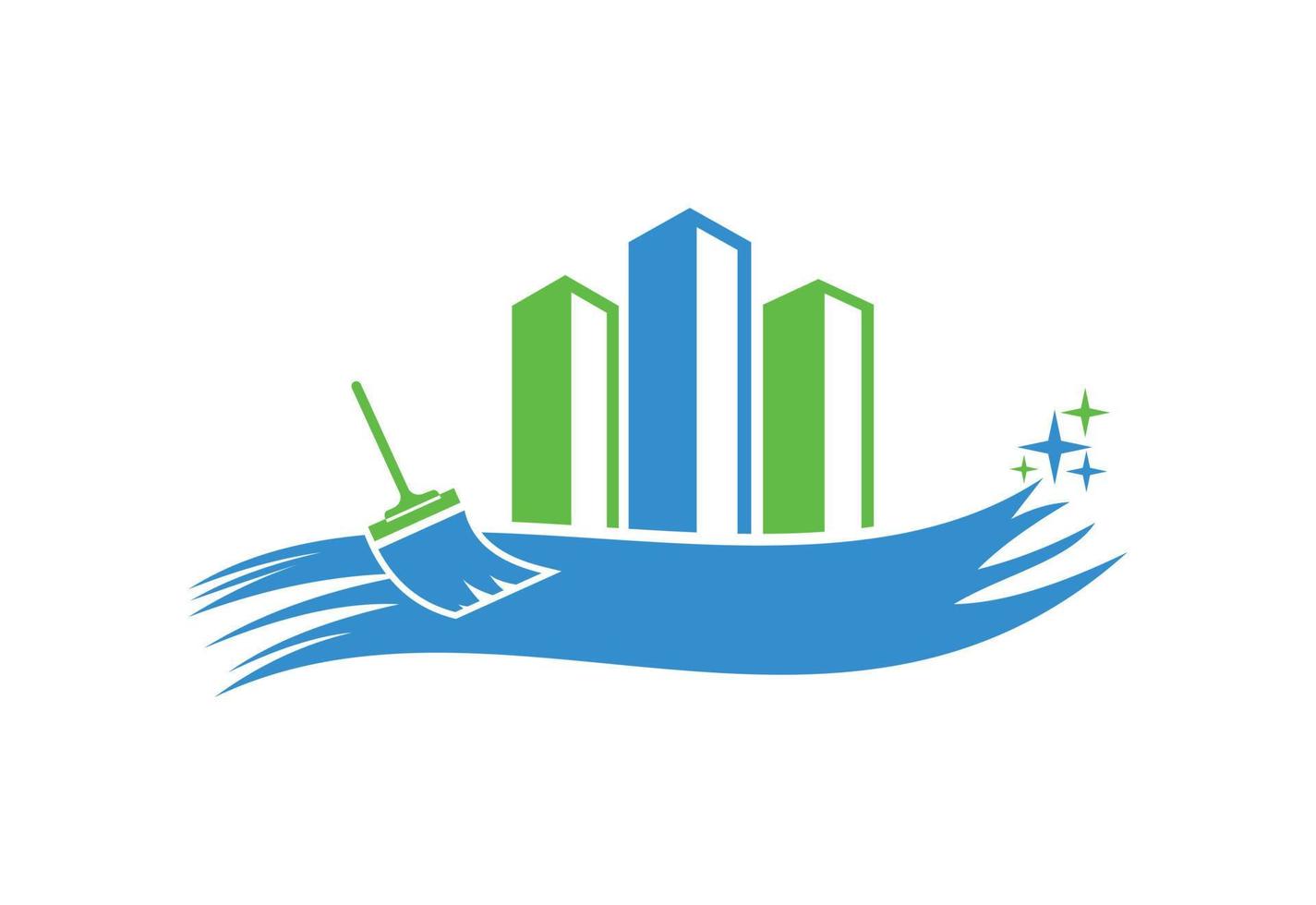 Clean service logo design, Vector design concept