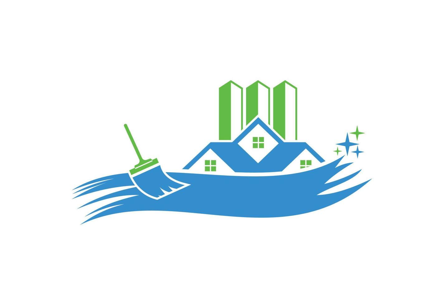 Clean service logo design, Vector design concept