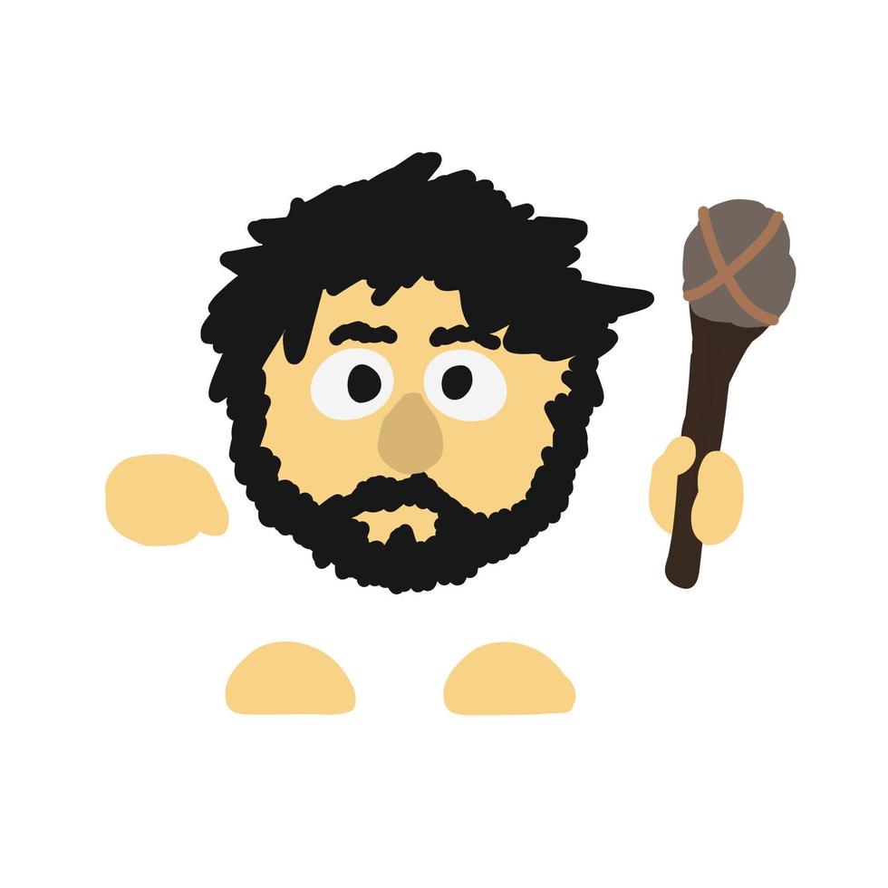 Cartoon caveman character vector