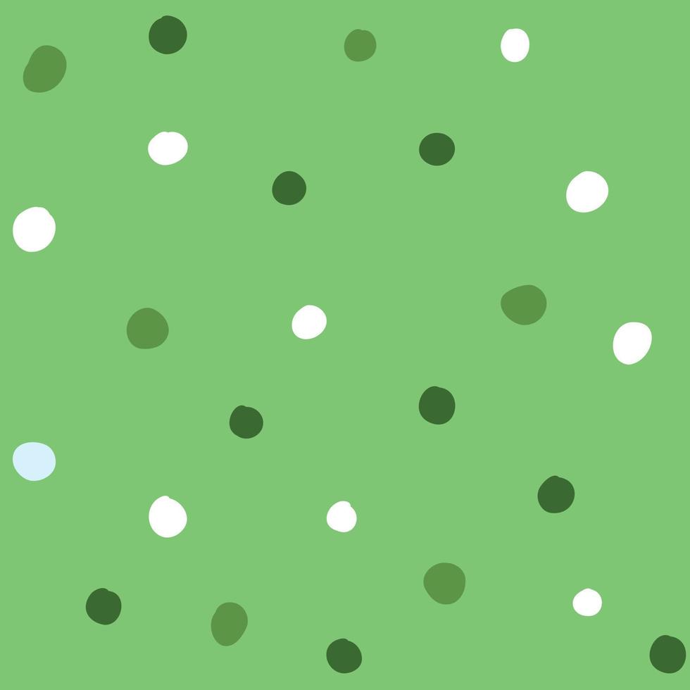 patrón sin costuras de puntos coloridos en estilo plano. ilustración vectorial aislada sobre fondo verde. vector