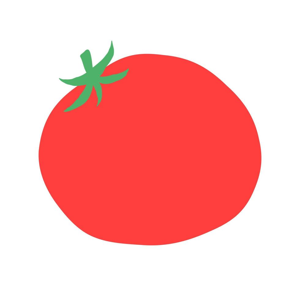 conjunto de tomates en estilo plano de dibujos animados. alimentos vegetales naturales saludables. ilustración vectorial aislado sobre fondo blanco. vector