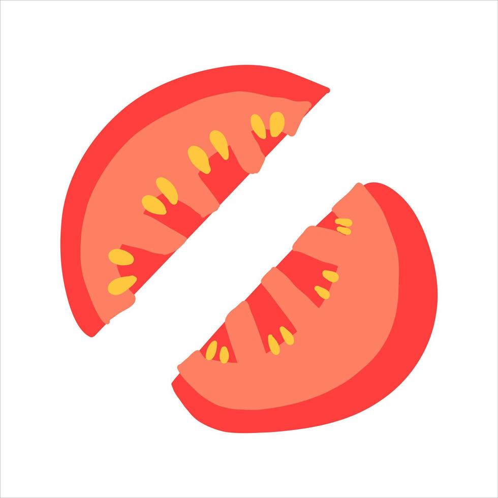 conjunto de tomates en estilo plano de dibujos animados. alimentos vegetales naturales saludables. ilustración vectorial aislado sobre fondo blanco. vector