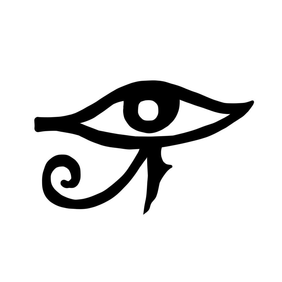 Egypt eye flat black vector