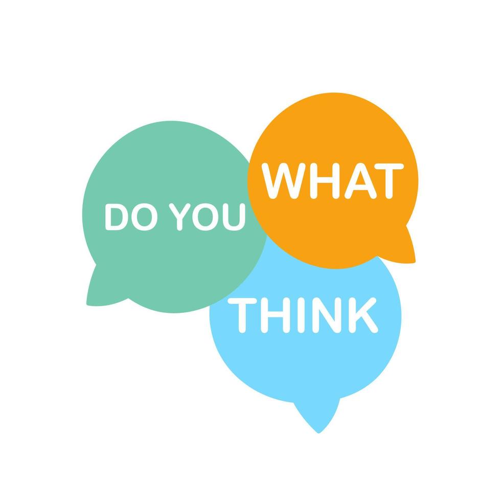 What do you think. Speech bubble 18728520 Vector Art at Vecteezy