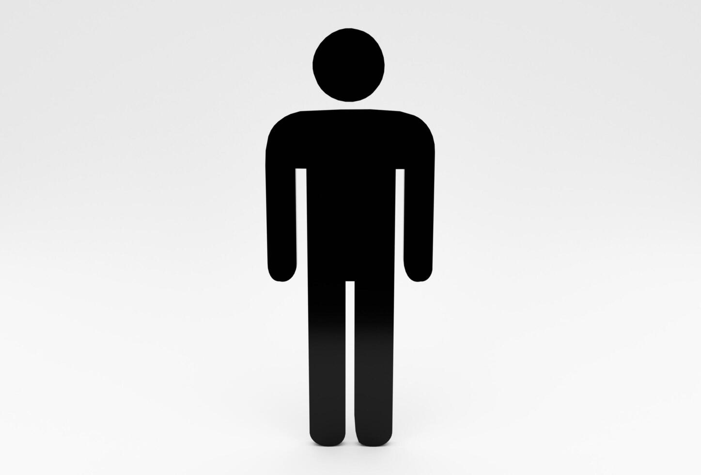 Men icon 3d illustration minimal rendering on white background. photo