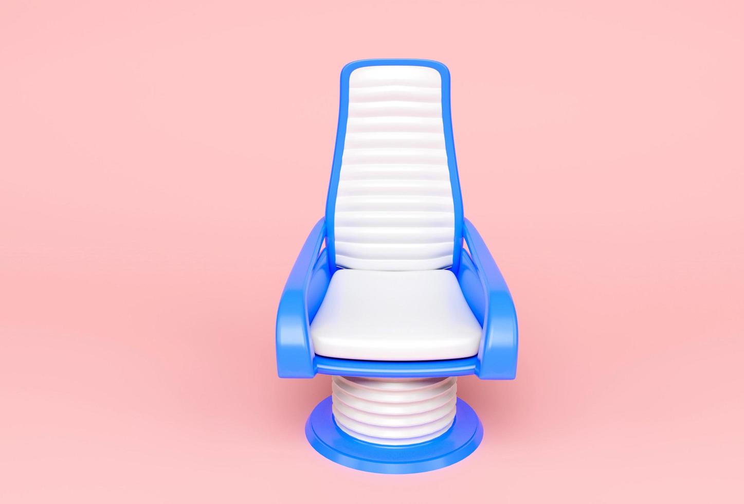 Capitan Pilot Chair 3d illustration minimal rendering on Pink background photo