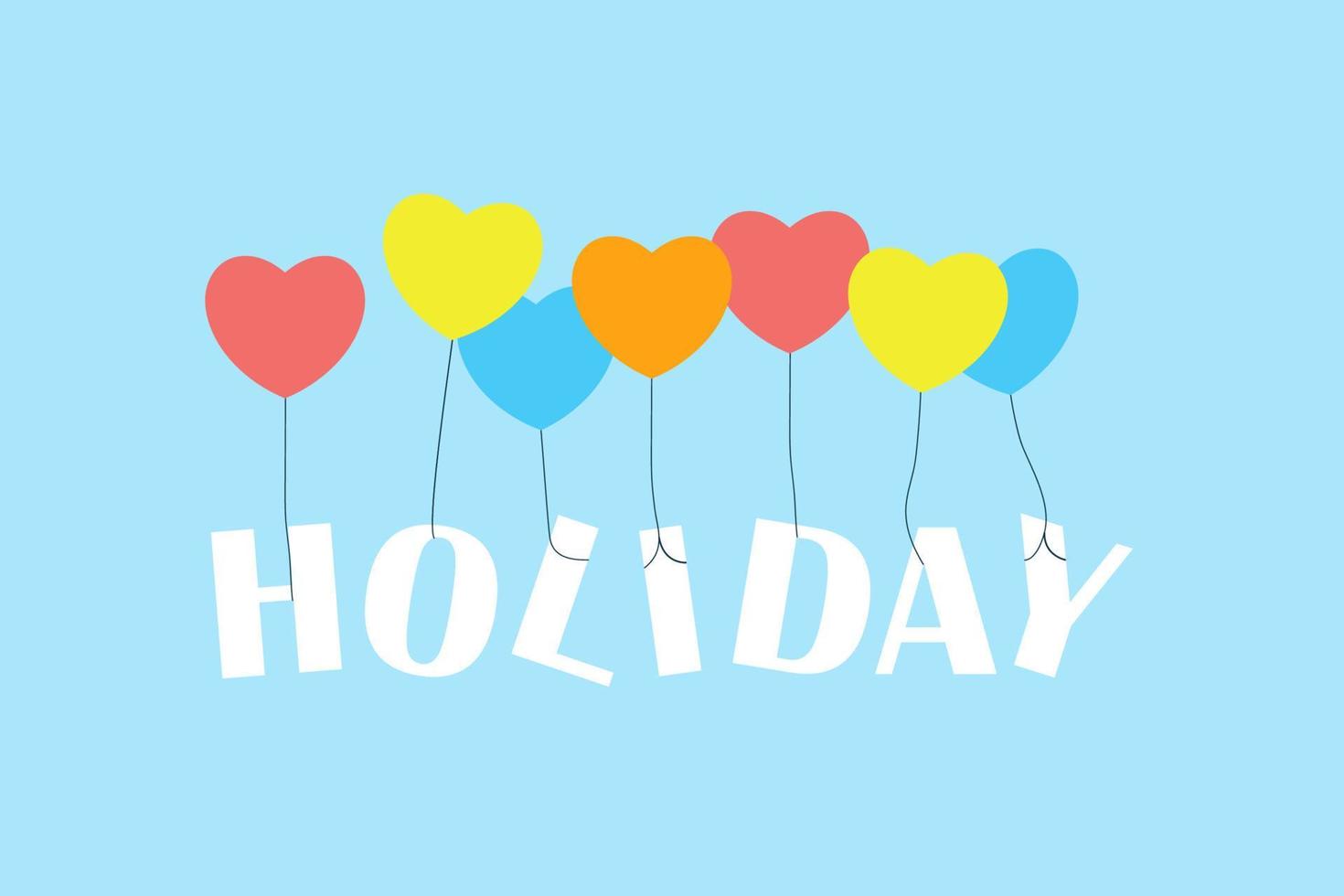 Holiday background with ballons vector