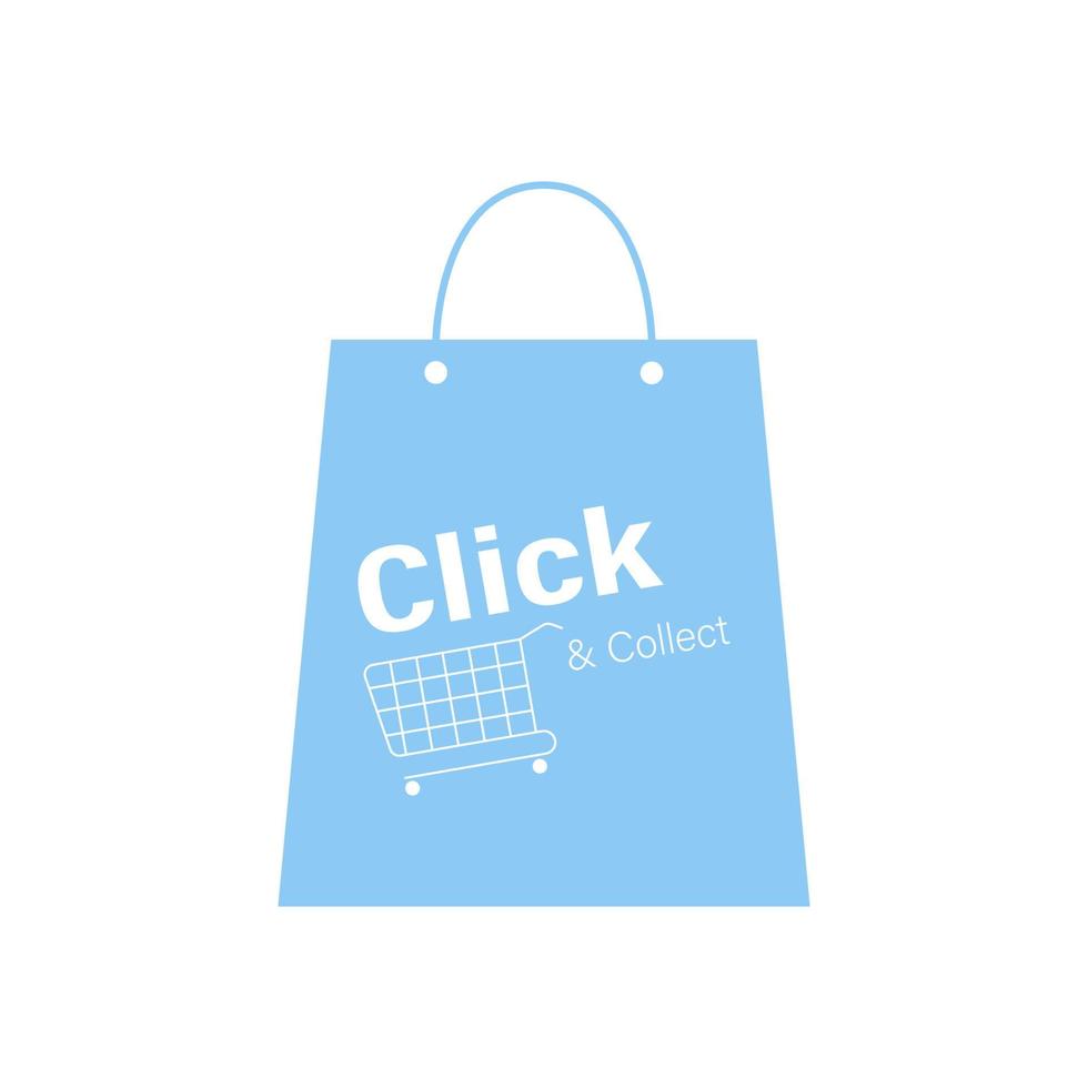 Click and collect your order. Goods delivery vector