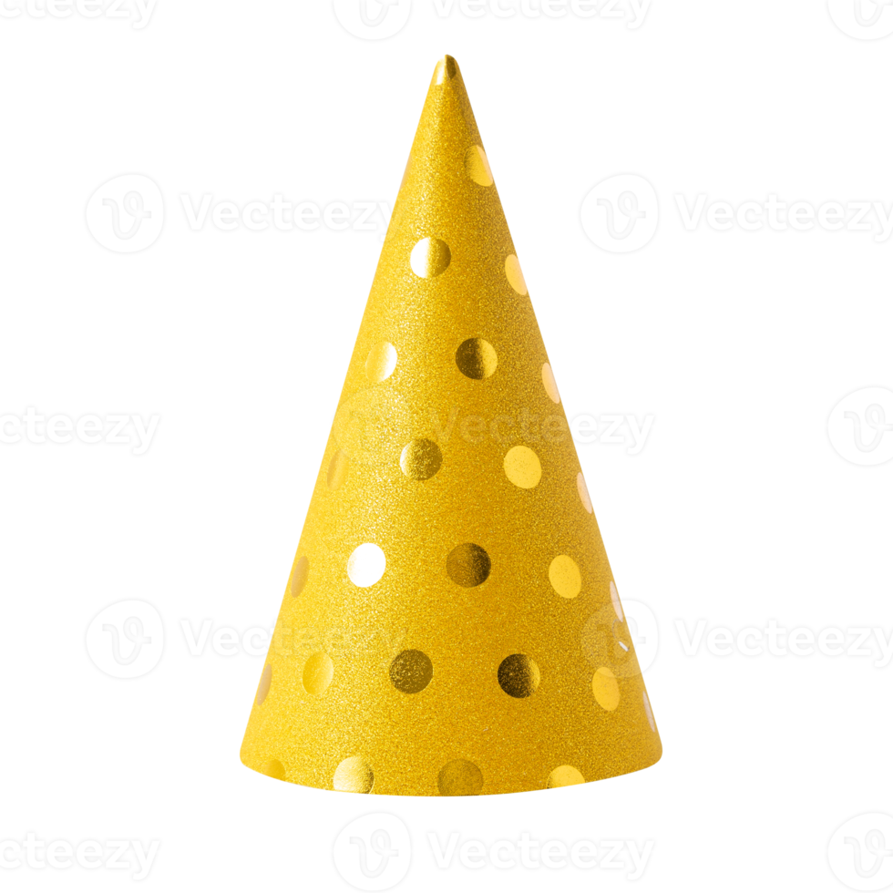 Golden Party Hat cutout, Png file