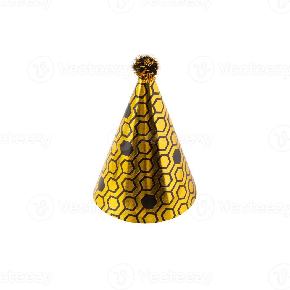 Black and Golden Party Hat cutout, Png file