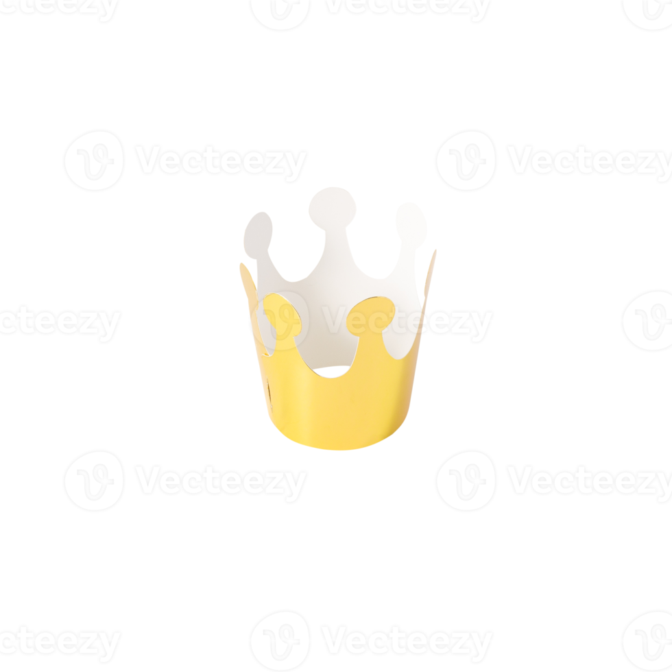 Realistic Golden Crown cutout, Png file