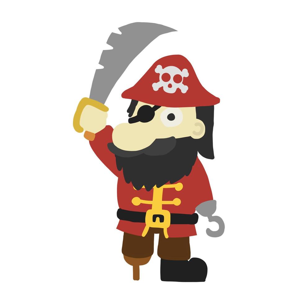 Cartoon funny pirate vector