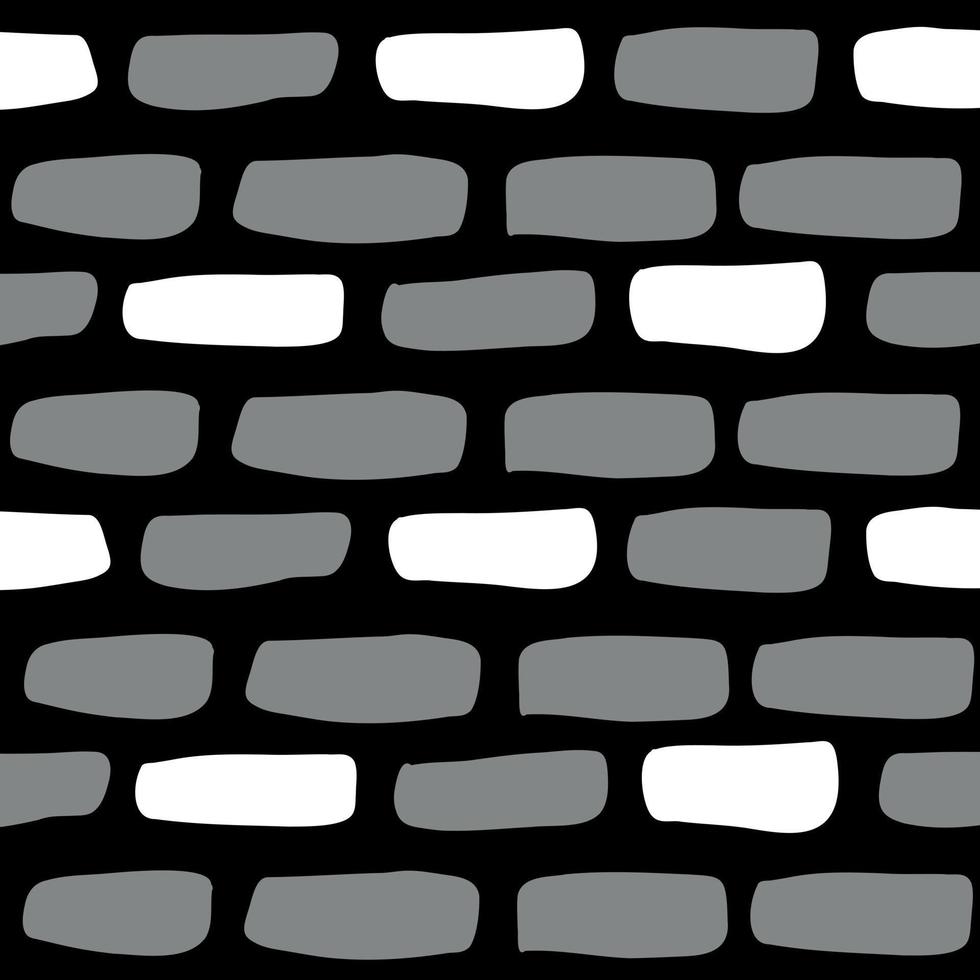 Colorful brick seamless pattern vector. Vector illustration in flat style on black background.